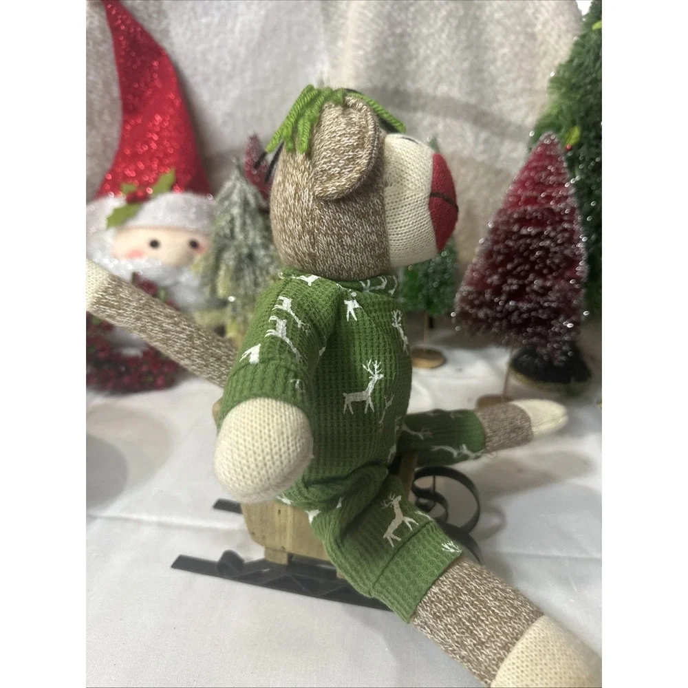 Retro 2004 Christmas Sock Monkey Super Cute